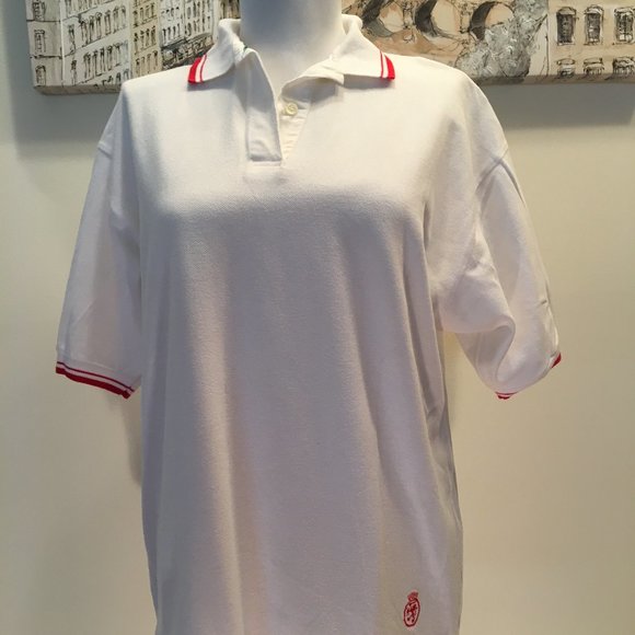 Tommy Hilfiger Tops - Tommy Hilfiger Women's Polo Vintage - White & Red